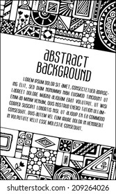 Black and white geometric background. There is place for your text in the center.