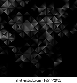 Black and white geometric background with triangles. Abstract vector illustration.
