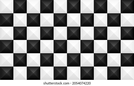 Black and white geometric background. Vector illustration. 