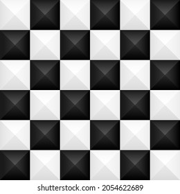 Black and white geometric background. Vector illustration. 