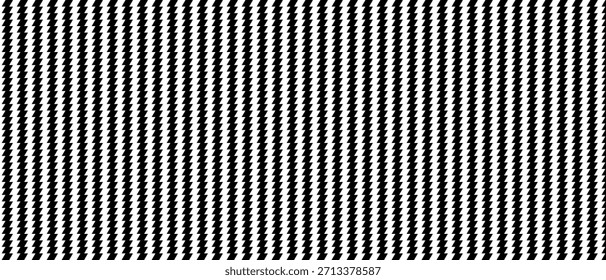 Black and white geometric background with zigzags, Repeating minimalistic pattern lightning black and white silhouette.