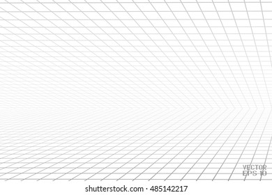 Black and White Geometric Cellular Pattern. Abstract Monochrome Grid. Vector Illustration