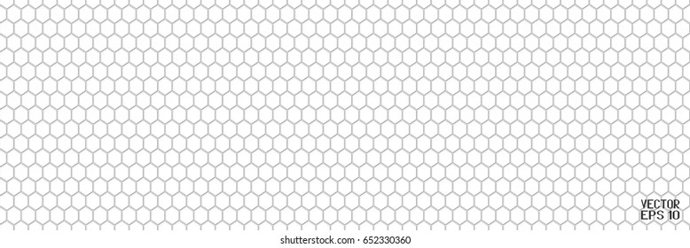 Black and White Geometric Cellular Pattern. Abstract Monochrome Grid of Hexagons. Graphic Style for Print. Vector Illustration