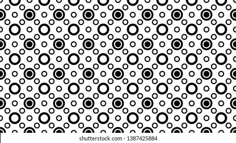 Black and White Geometric Circle Background Pattern Vector Art