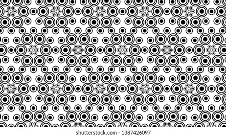 Black and White Geometric Circle Pattern