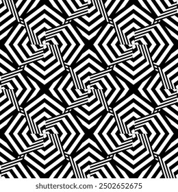 Black and white geometric design, background, geometric pattern, illustration, vector, seamless, monochrome