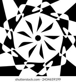 Black and White Geometric Design Pattern
