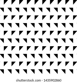 Black and white geometric design for print on fabric. Seamless vector illustration. Abstract geo pattern