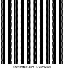 Black and white geometric design for print on fabric. Seamless vector illustration. Abstract geo pattern
