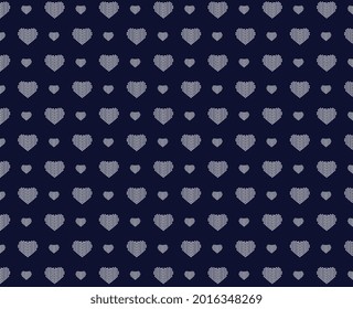 
Black and white Geometric ethnic hearts pattern traditional Design Pattern used for skirt,carpet,wallpaper,clothing,wrapping,Batik,fabric,clothes, Fashion, DARK Vector illustration embroidery texture