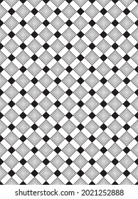 Black and white geometric ethnic pattern background. Design for clothing, wallpaper, floor, vector illustration. 