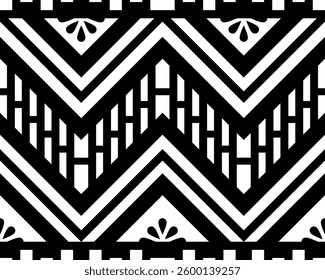 Black and white geometric fabric pattern