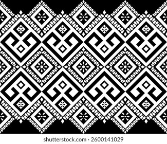 Black and white geometric fabric pattern