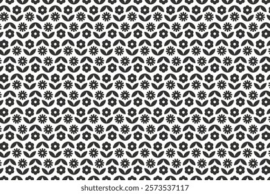 black and white geometric flower background abstract