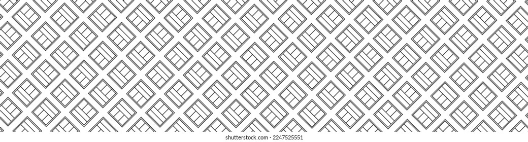 Black and white geometric grid background. Modern abstract vector texture with lines.