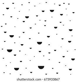 Black and white geometric half round seamless patterns eps10 - stock vector
