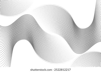 Black and White Geometric Halftone Texture