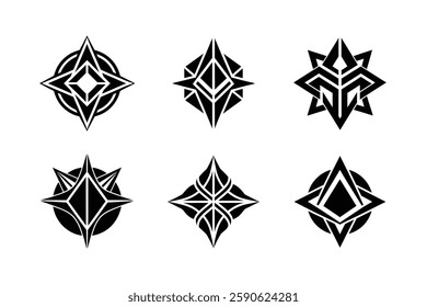 Black and White Geometric Logo Pack.