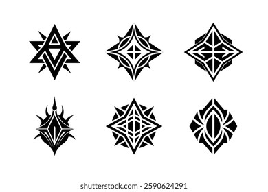 Black and White Geometric Logo Pack.