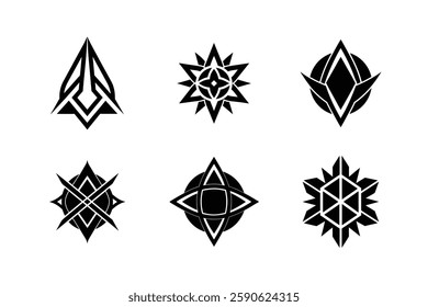 Black and White Geometric Logo Pack.