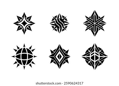 Black and White Geometric Logo Pack.