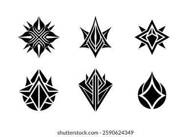 Black and White Geometric Logo Pack.