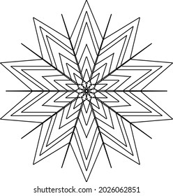 black and white geometric mandala