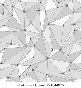 Black and white geometric mesh seamless pattern