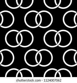 Black and white geometric monochrome ornament. Seamless pattern for web, textile and wallpapers