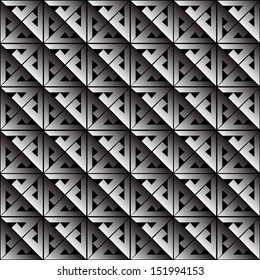 Black and White Geometric Ornament Pattern.
