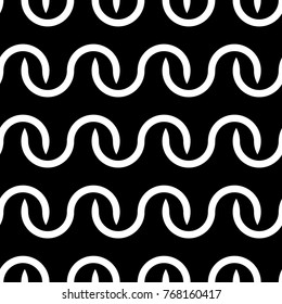 Black and white geometric ornament. Seamless pattern for web, textile and wallpapers