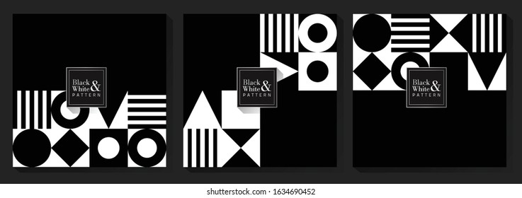 Black and White Geometric Pattern