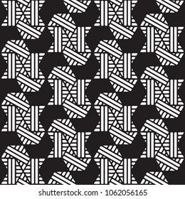 black and white geometric pattern abstract vector background. Modern stylish texture.