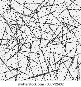  Black and white geometric pattern, abstract background. Vector pattern with dotted lines 