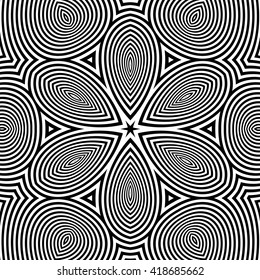 Patrón geométrico blanco y negro. Resumen De Fondo Rastreado. Ilustración vectorial. 