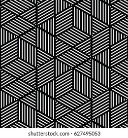 black and white geometric pattern abstract vector background. Modern stylish texture.
