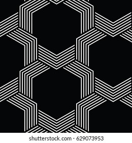 black and white geometric pattern abstract vector background. Modern stylish texture.