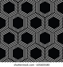 black and white geometric pattern abstract vector background. Modern stylish texture.