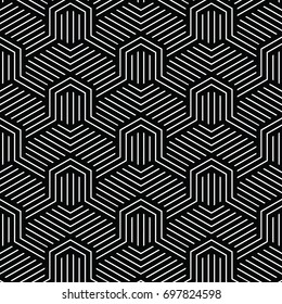 black and white geometric pattern abstract vector background. Modern stylish texture.