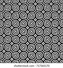 black and white geometric pattern abstract vector background. Modern stylish texture.