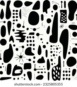 black and white geometric pattern background, in the style of whimsical abstractions, playful figures, minimalist backgrounds, brandon mably, expansive, subtle, stephen ormandy