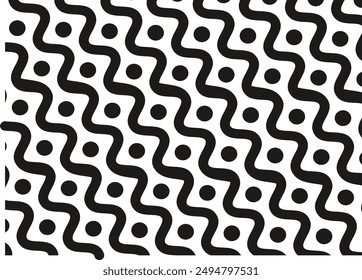 Black and white geometric pattern background vector 