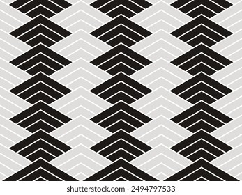 Black and white geometric pattern background vector 