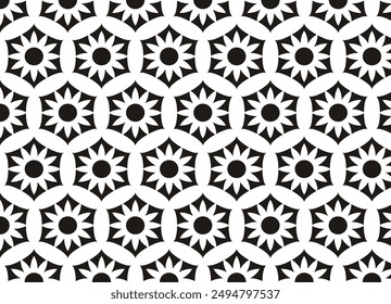 Black and white geometric pattern background vector 