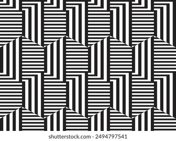 Black and white geometric pattern background vector 