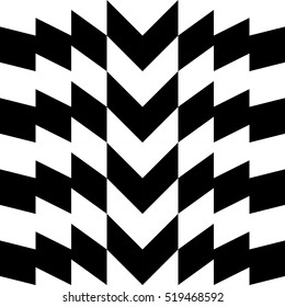 Black and white geometric pattern. Decorative  abstraction 