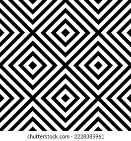 Black And White Geometric Pattern Design Vector