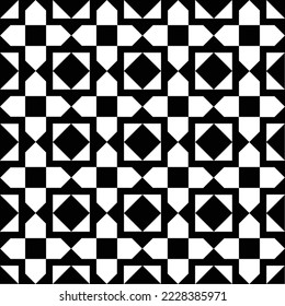 Black And White Geometric Pattern Design Vector
