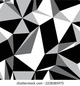 Black And White Geometric Pattern Design Vector