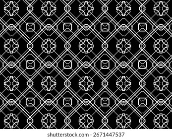 Diseño de patrón geométrico en blanco y negro